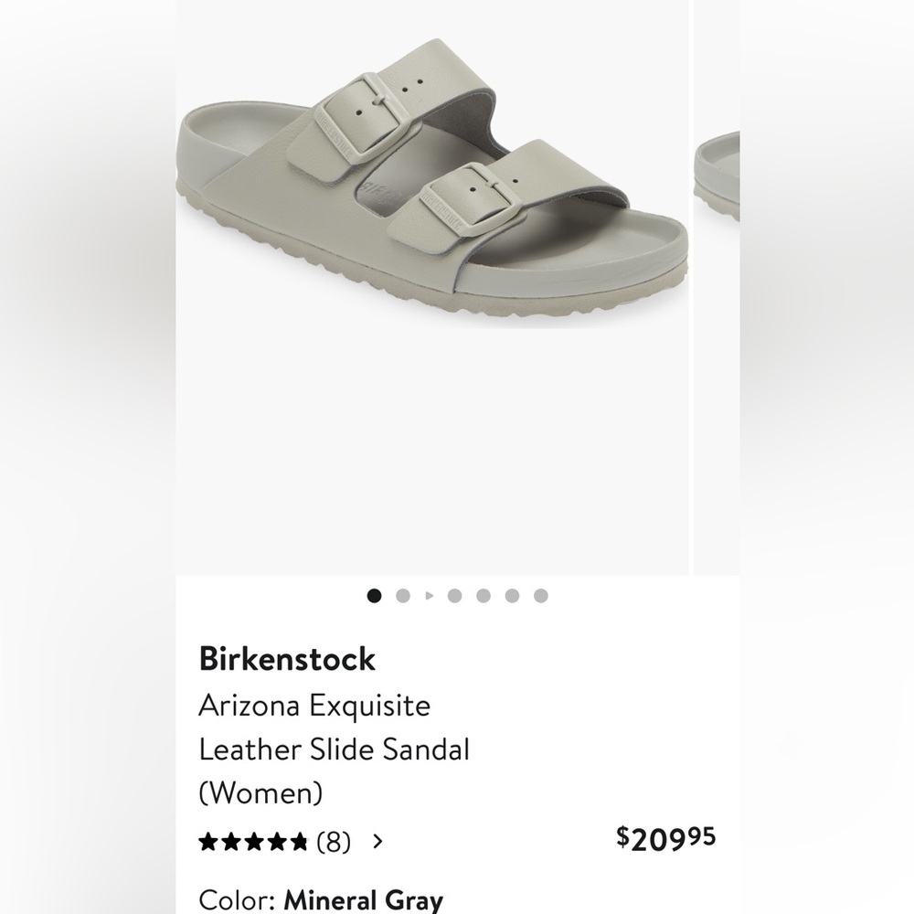 New in Box never tried on All Leather Arizona Birks in mineral gray Size 41